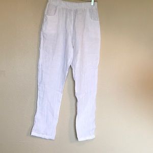 Made in Italy- 100% linen elastic-can roll cuffs